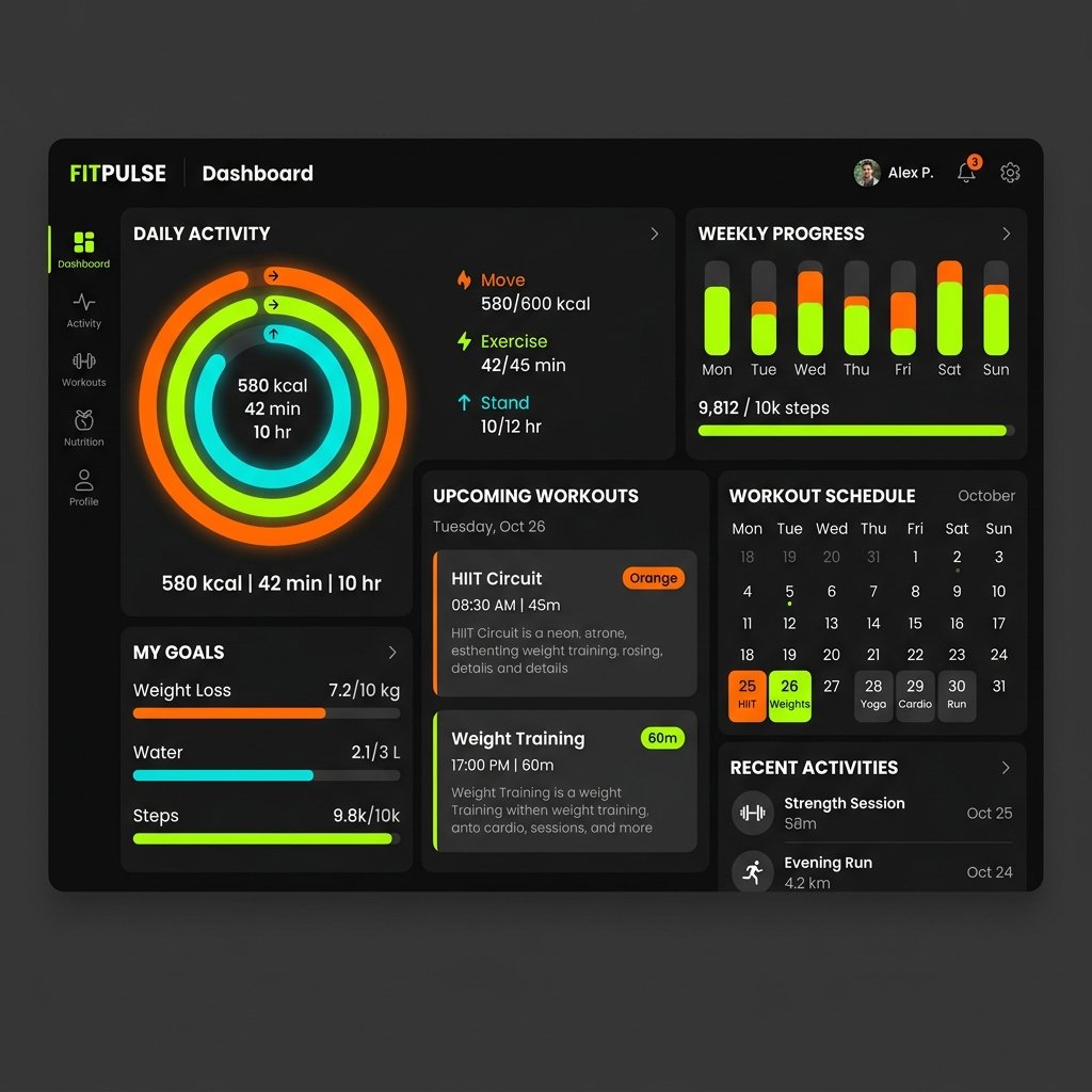 Vibrant health and fitness tracking web application